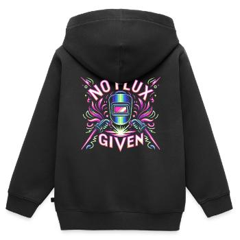 Pas de flux donné 20 - Sweat Premium à capuche zippé enfant bio - noir - Dos - AI Model Kid Male (0cm)