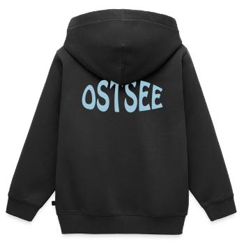 Ostsee - Kinder Premium Organic Zip Hoodie - Schwarz - Hinten - AI Model Kid Male (0cm)