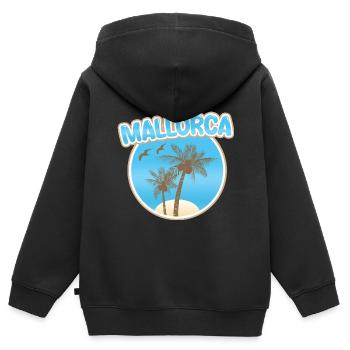 Majorque - Sweat Premium à capuche zippé enfant bio - noir - Dos - AI Model Kid Male (0cm)