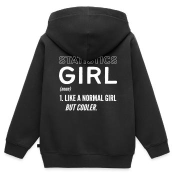 Cadeau de chercheuse en statistiques - Sweat Premium à capuche zippé enfant bio - noir - Dos - AI Model Kid Male (0cm)