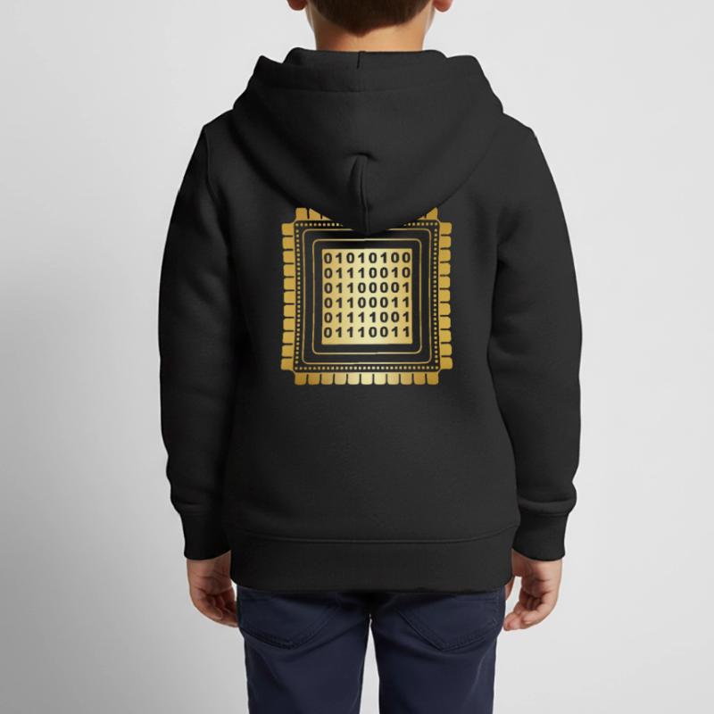 Programmeur Coder Développeur de logiciels Sweat Premium à capuche zippé enfant bio