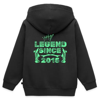 2015 - Kids Premium Organic Zip-up Hoodie - black - Back - AI Model Kid Male (0cm)