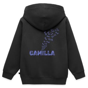 Segeln Camilla - Kinder Premium Organic Zip Hoodie - Schwarz - Hinten - AI Model Kid Male (0cm)