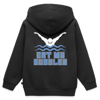 Nageurs nageurs - Sweat Premium à capuche zippé enfant bio - noir - Dos - AI Model Kid Male (0cm)