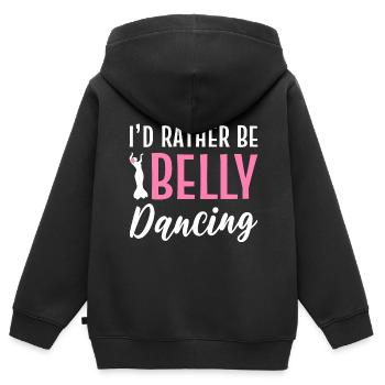 Eher Bauchtanzen Entertainer Geschenk - Kinder Premium Organic Zip Hoodie - Schwarz - Hinten - AI Model Kid Male (0cm)