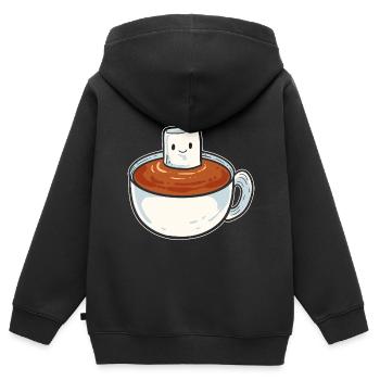 Marshmallow Man Camping-car Poison - Sweat Premium à capuche zippé enfant bio - noir - Dos - AI Model Kid Male (0cm)