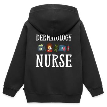 Dermatology Skin Care Skin Medicine Disease - Kids Premium Organic Zip-up Hoodie - black - Back - AI Model Kid Male (0cm)