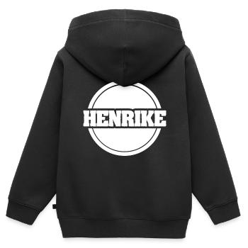 Legendary Legendaer Vorname Henrike - Kinder Premium Organic Zip Hoodie - Schwarz - Hinten - AI Model Kid Male (0cm)