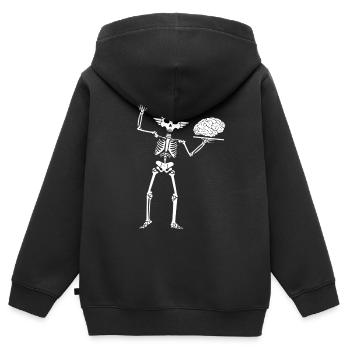 skeleton - Kids Premium Organic Zip-up Hoodie - black - Back - AI Model Kid Male (0cm)
