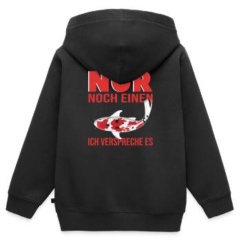Koi - Kinder Premium Organic Zip Hoodie - Schwarz - Hinten - AI Model Kid Male (0cm)
