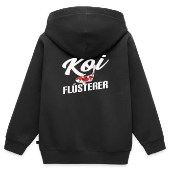 Koi Flüsterer - Kinder Premium Organic Zip Hoodie - Schwarz - Hinten - AI Model Kid Male (0cm)