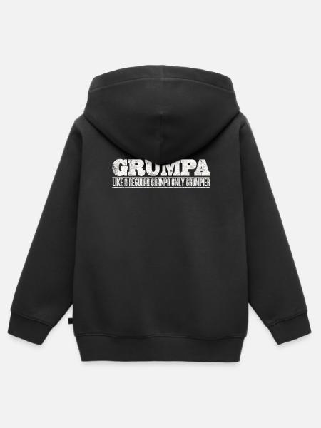 Knorrige opa - Kinder Premium zip hoodie biologisch - zwart
