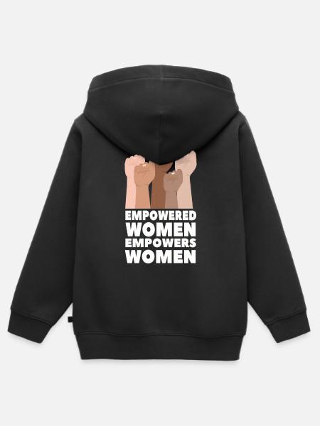 Empowered women empowered women - Kinder Premium zip hoodie biologisch - zwart