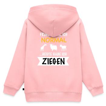 Ziege Ziegenbauer Ziegen lustige Geschenkidee - Kinder Premium Organic Zip Hoodie - Rosa - Hinten - AI Model Kid Female (0cm)
