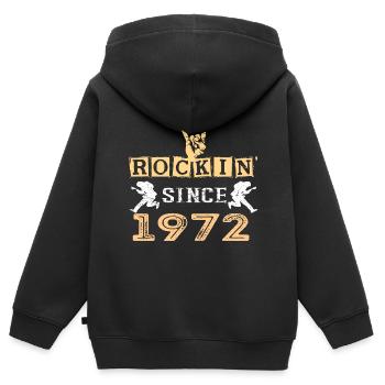 Rockin' Since 1972 Classic Rock 49th Birthday - Kinder Premium Organic Zip Hoodie - Schwarz - Hinten - AI Model Kid Male (0cm)