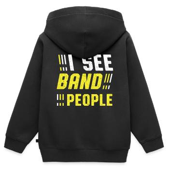 See band people. Concert Grains Gift - Kids Premium Organic Zip-up Hoodie - black - Back - AI Model Kid Male (0cm)