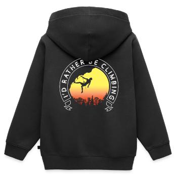 Eher klettern Reiseführer Gift - Kinder Premium Organic Zip Hoodie - Schwarz - Hinten - AI Model Kid Male (0cm)