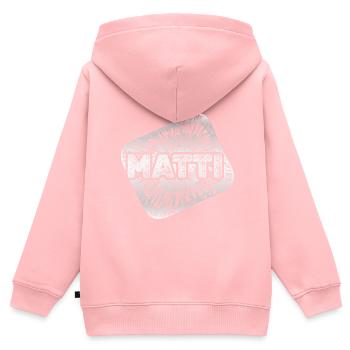 Sternenstaub Matti - Kinder Premium Organic Zip Hoodie - Rosa - Hinten - AI Model Kid Female (0cm)