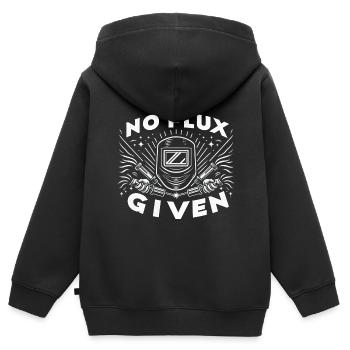 pas de flux donné 8 - Sweat Premium à capuche zippé enfant bio - noir - Dos - AI Model Kid Male (0cm)