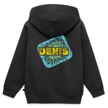 Leisure Denis - Kids Premium Organic Zip-up Hoodie - black - Back - AI Model Kid Male (0cm)