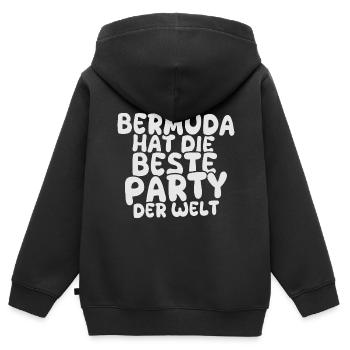 Geschenk für Bermuda - Kinder Premium Organic Zip Hoodie - Schwarz - Hinten - AI Model Kid Male (0cm)