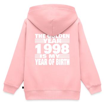 1998 - Kinder Premium Organic Zip Hoodie - Rosa - Hinten - AI Model Kid Female (0cm)