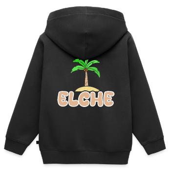 Elche Elche - Kinder Premium Organic Zip Hoodie - Schwarz - Hinten - AI Model Kid Male (0cm)