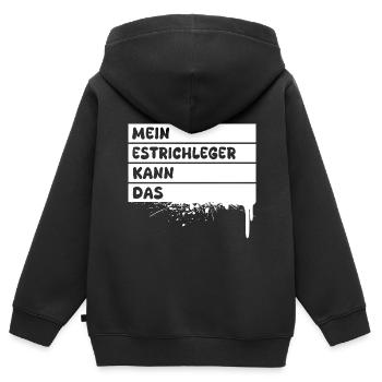 Gift for screed layers - Kids Premium Organic Zip-up Hoodie - black - Back - AI Model Kid Male (0cm)