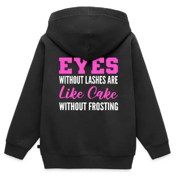 Pas de cadeau de maquilleur de glaçage - Sweat Premium à capuche zippé enfant bio - noir - Dos - AI Model Kid Male (0cm)