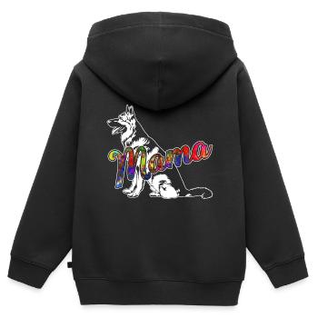 German Shepherd German Shepherd Mama - Kids Premium Organic Zip-up Hoodie - black - Back - AI Model Kid Male (0cm)