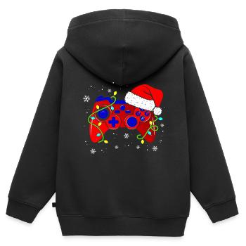Christmas Game Consoles - Kids Premium Organic Zip-up Hoodie - black - Back - AI Model Kid Male (0cm)