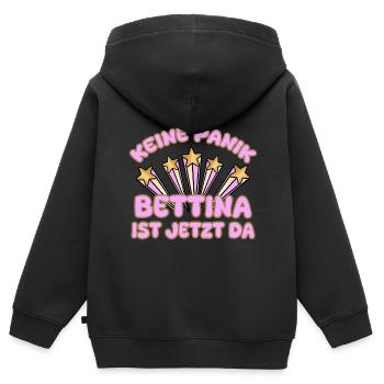 Frauenname Bettina - Kinder Premium Organic Zip Hoodie - Schwarz - Hinten - AI Model Kid Male (0cm)