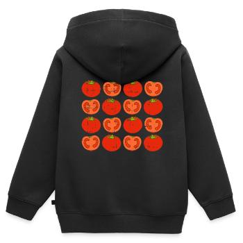 Tomate - Kinder Premium Organic Zip Hoodie - Schwarz - Hinten - AI Model Kid Male (0cm)