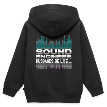 Tontechniker Sound Audio Engineer - Kinder Premium Organic Zip Hoodie - Schwarz - Hinten - AI Model Kid Male (0cm)