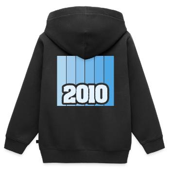 2010 2010 - Sweat Premium à capuche zippé enfant bio - noir - Dos - AI Model Kid Male (0cm)
