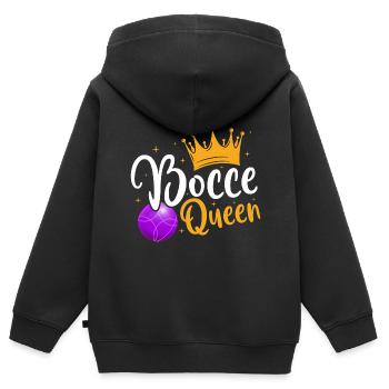 Lyonnaises - Sweat Premium à capuche zippé enfant bio - noir - Dos - AI Model Kid Male (0cm)
