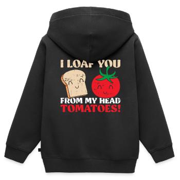 Tomate - Kinder Premium Organic Zip Hoodie - Schwarz - Hinten - AI Model Kid Male (0cm)