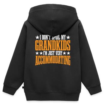 I Don't Spoil My Grandkids 7 - Kinder Premium Organic Zip Hoodie - Schwarz - Hinten - AI Model Kid Male (0cm)