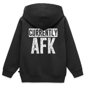 Actuellement Afk 3 - Sweat Premium à capuche zippé enfant bio - noir - Dos - AI Model Kid Male (0cm)