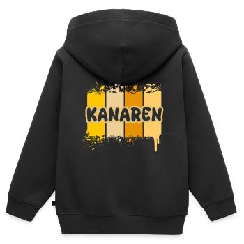 Canaries - Sweat Premium à capuche zippé enfant bio - noir - Dos - AI Model Kid Male (0cm)