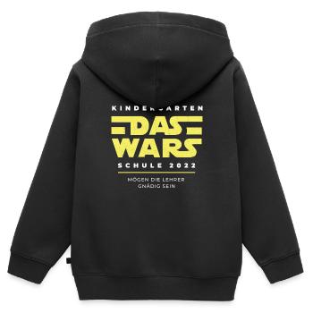 Das Wars Kindegarten Einschulung - Kinder Premium Organic Zip Hoodie - Schwarz - Hinten - AI Model Kid Male (0cm)
