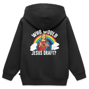 Fantasy Football Rugby Torwart Sport Torhüter - Kinder Premium Organic Zip Hoodie - Schwarz - Hinten - AI Model Kid Male (0cm)