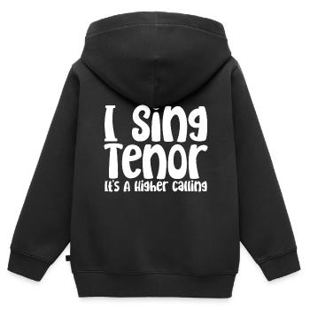I Sing Tenor, It's A Higher Calling - Kinder Premium Organic Zip Hoodie - Schwarz - Hinten - AI Model Kid Male (0cm)