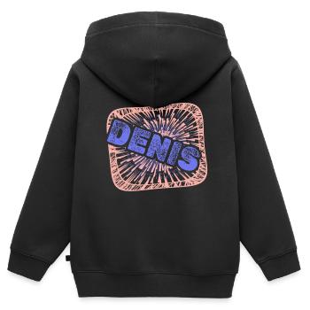 Denis als Kollege - Kinder Premium Organic Zip Hoodie - Schwarz - Hinten - AI Model Kid Male (0cm)