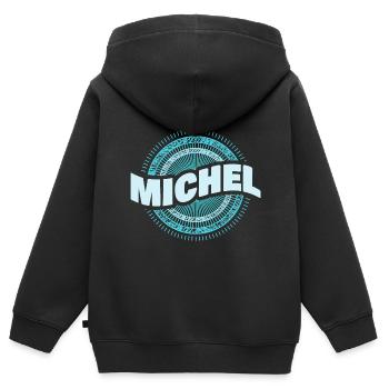Michel - Kids Premium Organic Zip-up Hoodie - black - Back - AI Model Kid Male (0cm)
