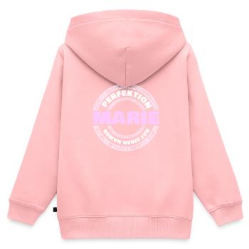 Perfektion Marie - Kinder Premium Organic Zip Hoodie - Rosa - Hinten - AI Model Kid Female (0cm)