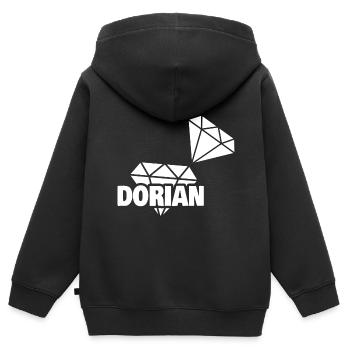 Dorian as Precious - Kids Premium Organic Zip-up Hoodie - black - Back - AI Model Kid Male (0cm)