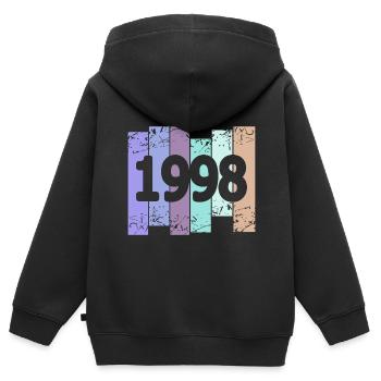 Goths 1998 - Sweat Premium à capuche zippé enfant bio - noir - Dos - AI Model Kid Male (0cm)