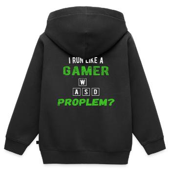 Gaming Gaming Video Games PC Console - Kids Premium Organic Zip-up Hoodie - black - Back - AI Model Kid Male (0cm)