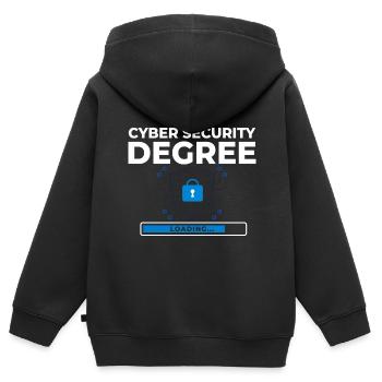 Cyber Security Information Computer Sicherheit - Kinder Premium Organic Zip Hoodie - Schwarz - Hinten - AI Model Kid Male (0cm)